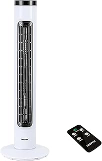 GEEPAS 32 Inch Tower Fan with Remote Control – Oscillating Cooling Fan, 3 Speed with 7.5 Hour Timer - Portable Free Standing Air Cooling Fan for Home or Office White, Quite Cooling, 2 Year Warranty