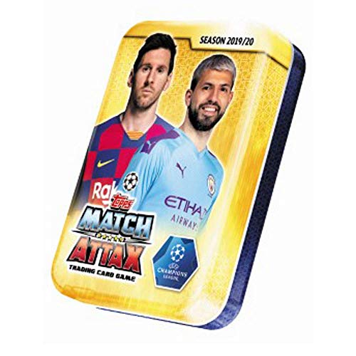 Champions League 2019-20 Topps Match Attax Cards - Mini Tin (42 Cards + Limited Edition Card) (Lionel Messi & Sergio Aguero)