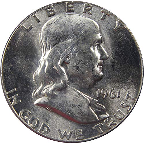 1961 Franklin Half Dollar BU Uncirculated Mint State 90% Silver...
