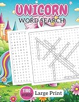 Unicorn Word Search: Fun & Easy Large Print Unicorn Word Search for Kids B0DFVDRHLZ Book Cover