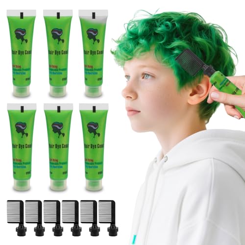 Coloration temporaire pour cheveux verte