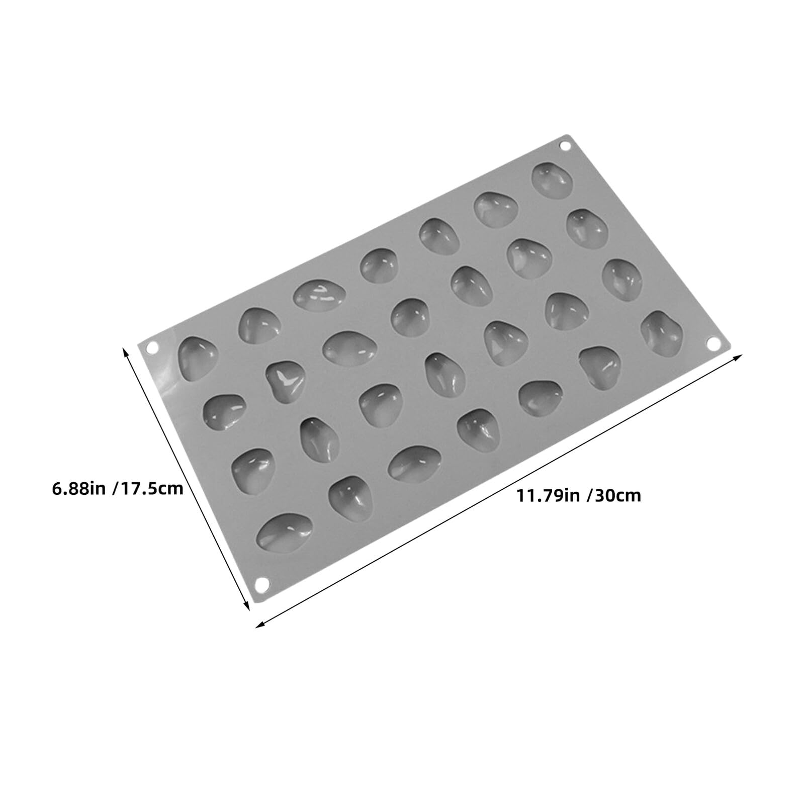 Moule à Chocolat Galets 28 Cavités en Silicone, Lot de 2