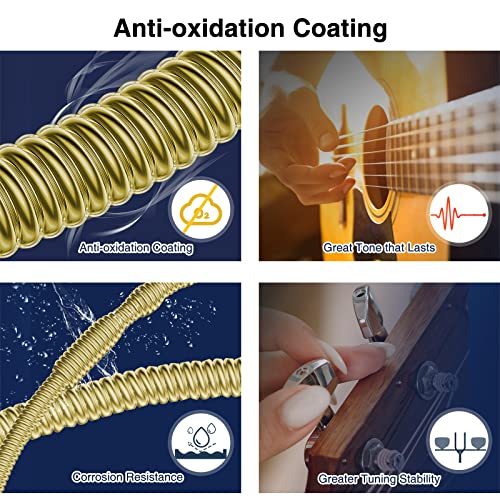 Cordes guitare acoustique 6 cordes bronze 75/25 legere 11-52 noyau carbone POGOLAB pack