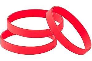 100PCS Blank Silicone Wristbands: Elevate Awareness and Expression with Vibrant Red