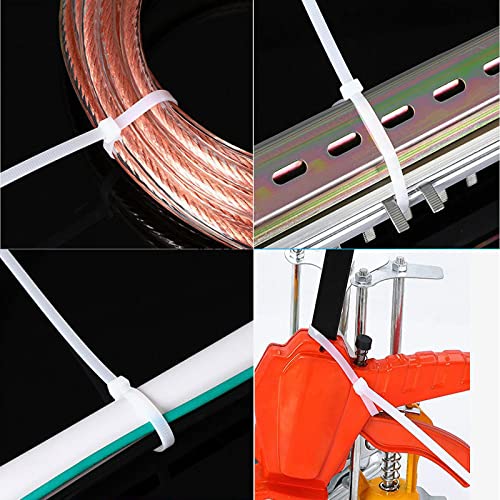 Zip Ties 16 Inch White Clear Cable Ties 100 Per Pack Plastic Ties Wraps With 60 Pounds Tensile #TOP5