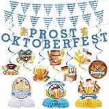 Oktoberfest Decorations Include Prost Oktoberfest Glitter Banners Hanging Swirls...