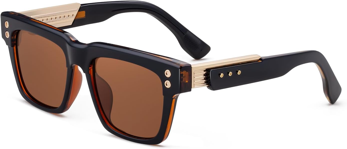 Vintage Square Classic Men's Sunglasses Unisex Modern Shades (98312)