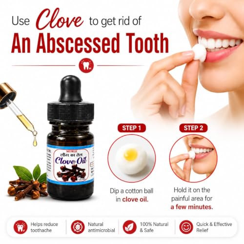 Image of Clove Oil (Long Ka Tel)- 15ML (Pack of 1) | Pure & Natural | Cold Pressed Multipurpose Oil for Teeth & Gum Care, Hair, Skin & Body Massage | Premium Quality