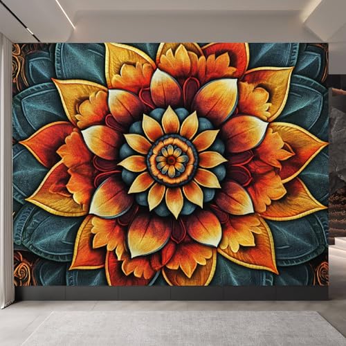 carta da parati camera da letto 250x420cm Fiori Geometrici Colorati carta da parati tessuto non tessuto Decorazione 3D su tela pittorica,per la parete principale della casa EB24-2108