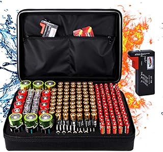 Fireproof Battery Organizer Storage Box, Fireproof Waterproof Explosionproof Safe Carrying Case Bag Hard