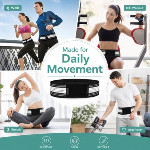 Image of Sciatica Pain Relief Belt for Men and Women, Sacroiliac Si Joint Hip Belt for Back Pain, Pelvic Support Belt, Cotton Umbilical Hernia Support Brace