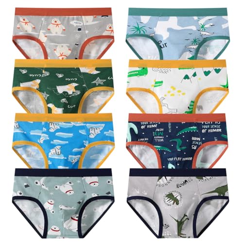 Lohhbve Petite Culotte en Coton pour garçon Ensemble de 8 Culottes pour bébés Enfants 3-10 Ans Divers sous - vêtements de sous - vêtements Souples de...