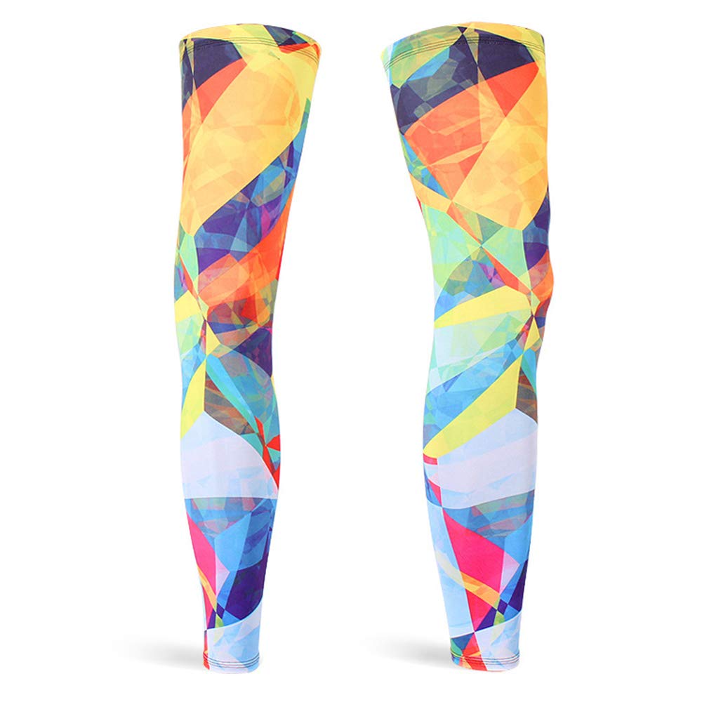 Leg Warmers - Calentadores de pierna para ciclismo, protección UV UPF50+, seda de hielo, calentadores de piernas para hombre y mujer (un par)