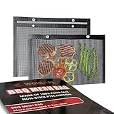 WOHLOPL Grilling Bags for Outdoor Grilling, Set of 2-100% Non-Stick BBQ Grill Mesh Bags, Reusable and Convenient to Clean, 15.7 x10.6 Inch x 2pcs