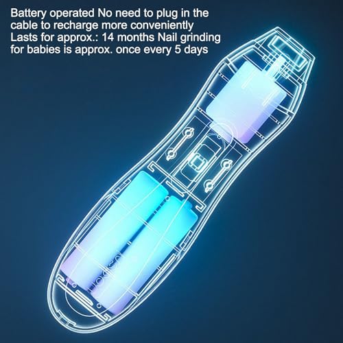 Grinder à ongles pour bébé avec lumière LED et têtes interchangeables - 5