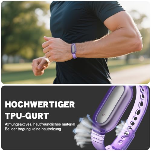 TPU-Schutzhülle für Paid Note Pin Voice Recorder mit integriertem Armband – stoßfest, Kratzfest, staubdicht, leicht & langlebig, ideal für tägliches Tragen (Transparent helllila)