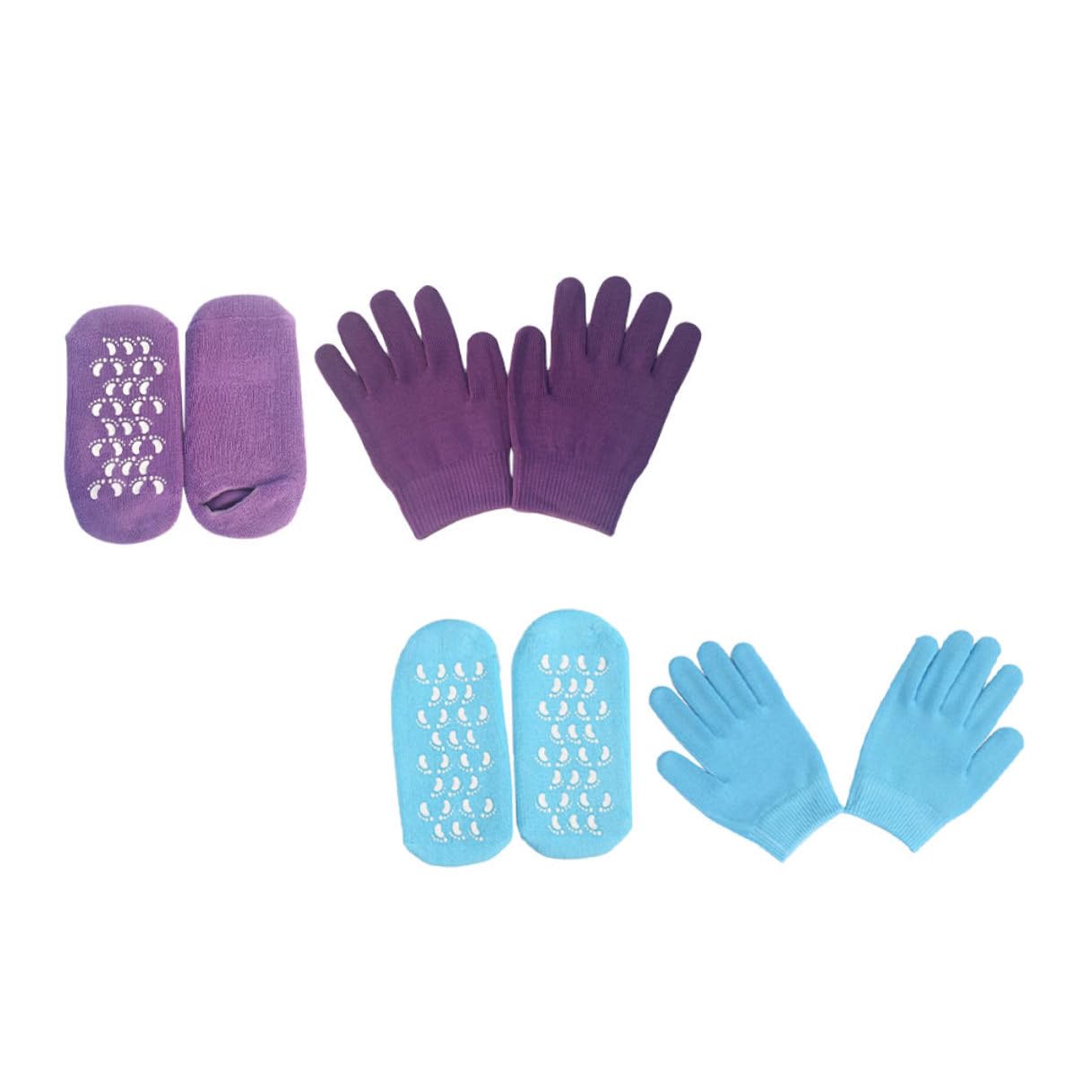 Gatuida Guanti Idratanti in Gel Per La Cura Delle Mani e Piedi, Set Da 2 Calzini, Trattamento Pelle Secca e Screpolata, Kit Benessere Per Spa e Uso Domiciliare