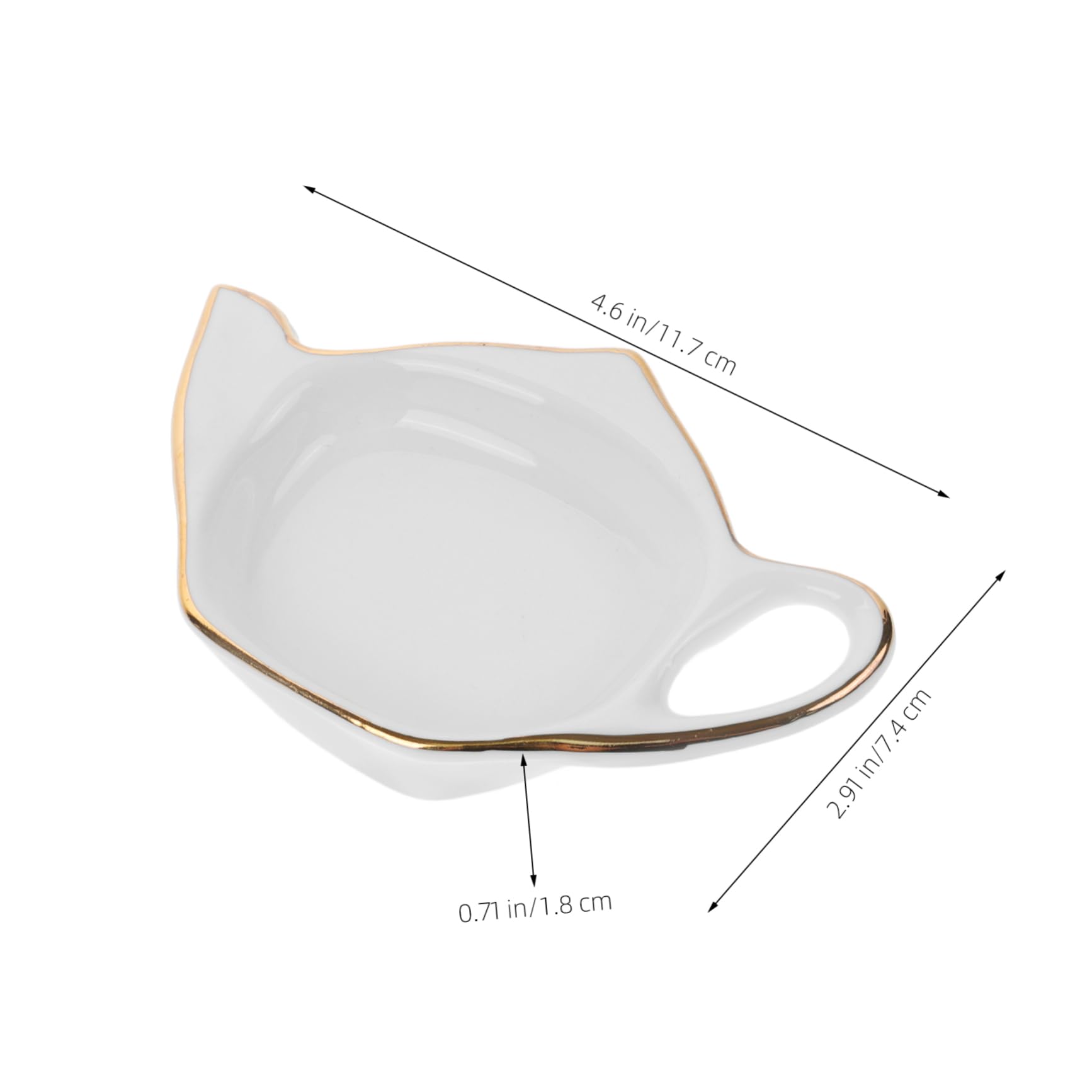 OHPHCALL 4pcs Tea Bag Saucer Snacks Bag Insulated Water Bottle Travel Containers Teacups Teabag Holder Organizer Tea Bag Organizer Tea Strainer Cups for Tea Teabags Tea Cups Ceramics White