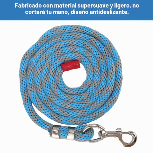 Miniatura 6 de Cuerda De Plomo Para Caballos De 4m 13 Pies En Nailon De Aleación Gris