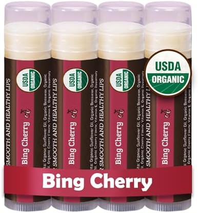 Earth's Daughter Organic Lip Balm - Moisturizing Cherry 4-Pack Cruelty-Free