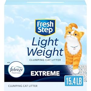 Fresh Step Lightweight Extreme Scented Litter with the Power of Febreze, Clumping Cat Litter, 15.4 Pounds (Package May Vary)