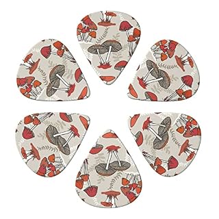 Ensemble de 6 médiators de guitare aux champignons rouges pour guitare acoustique, guitare électrique, basse, ukulélé… - Les Beatles, Paul McCartney, John Lennon, RIngo Starr, George Harrison Ensemble de 6 médiators de guitare aux champignons rouges pour guitare acoustique, guitare électrique, basse, ukulélé… – Image 4