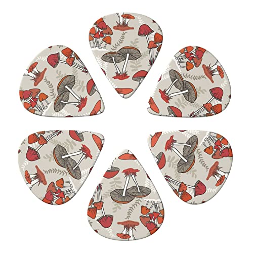 Ensemble de 6 médiators de guitare aux champignons rouges pour guitare acoustique, guitare électrique, basse, ukulélé… - Les Beatles, Paul McCartney, John Lennon, RIngo Starr, George Harrison Ensemble de 6 médiators de guitare aux champignons rouges pour guitare acoustique, guitare électrique, basse, ukulélé… – Image 5