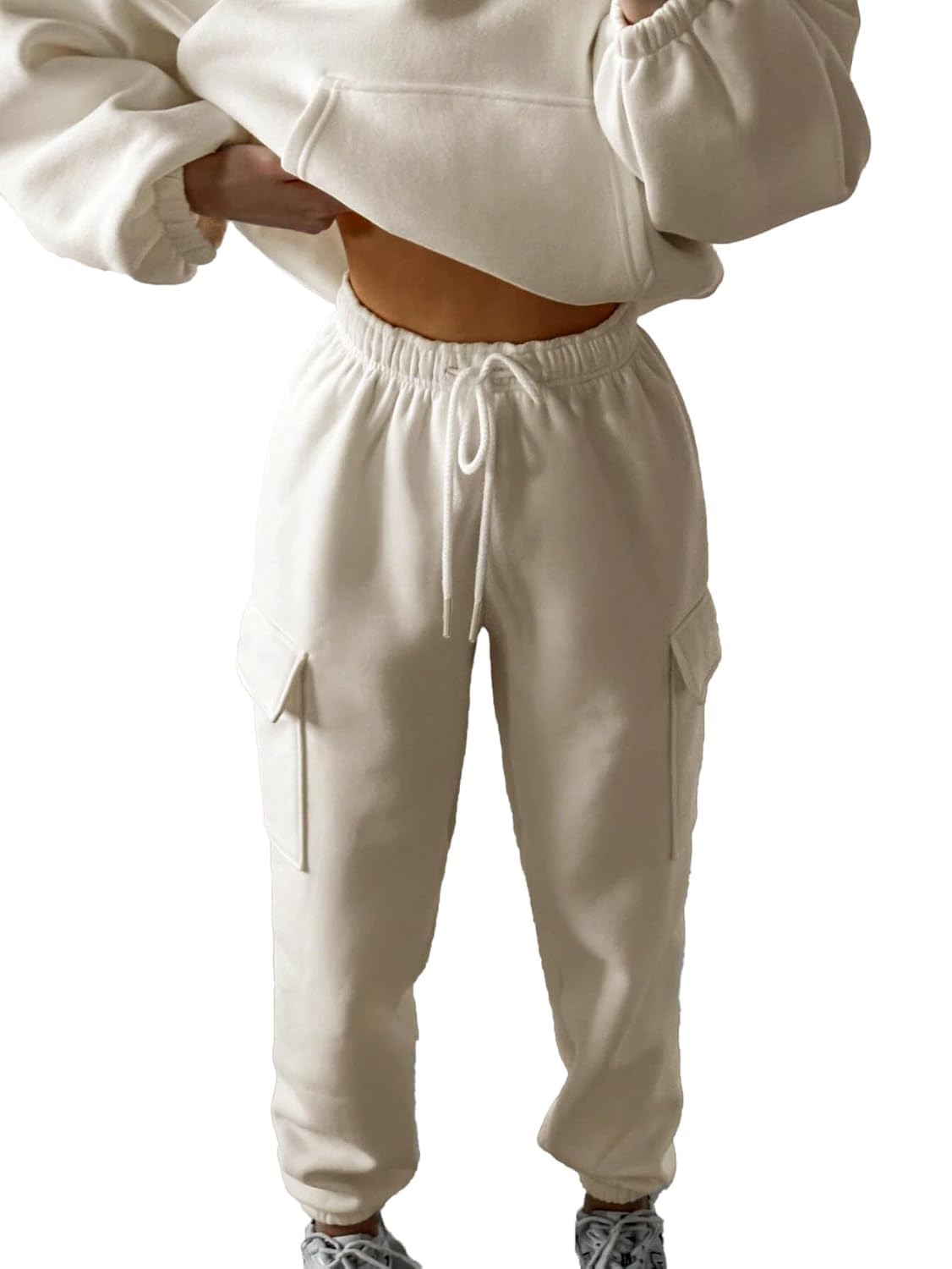 Women's Co-Ords Solid Sweatshirt With Sweatpant