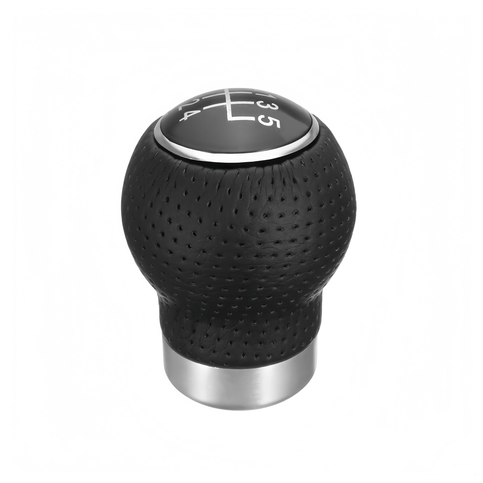 Grozzy Universal Shifter Handle Universal 5 for Speed MT PU Leather Gear Shift Knob for Volkswagen for Golf for KIA(13524R)