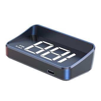 Car GPS Head Up Display - Windshield Speedometer Projector | MPH Speed HUD Plug and Play for All Car Models White