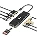 Produktbild Aceele 11 Ports USB C Hub mit 4K HDMI, 1080P VGA, LAN, 3 USB Ports, 2 USB C Ports (Daten und PD), SD/TF Kartenleser, 3,5mm Audiobuchse, kompatibel für MacBook Pro, Surface go, Huawei P20 und Mehr
