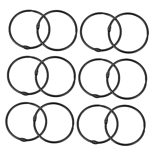 Ciieeo 12pcs Metal Curtain Rings Resistant Iron Hanging Hooks for Shower Window Curtains Thick and Sturdy Design Fits Rods Elegant Finish