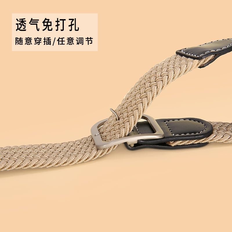 Xiao Hua Stretch Belt for men and women,Elastic Woven Braided belt,Casual comfortable and versatile practical accessories for dressing,41.34 inches(Navy blue)4