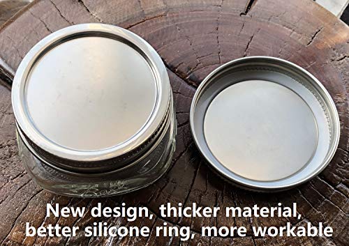 Thinkchances 001-007-0031 Food Grade Bpa Free Rust Resistant Heavy Duty Stainless Steel Transformer Ball Mason Jar Lids Canning Caps thumb #1