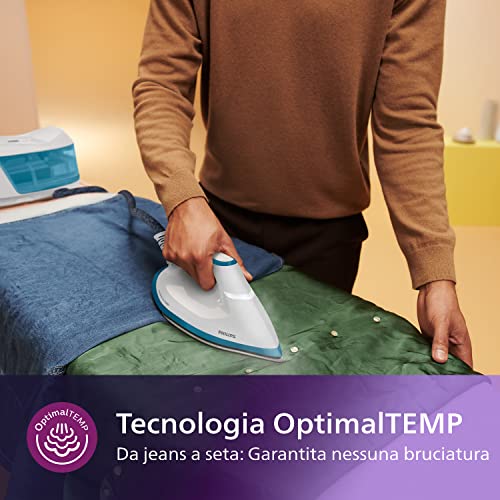 Philips PerfectCare Serie 6000 Generatore Di Vapore - 2400 W, 500 g Di Colpo Di Vapore, 6,5 Bar Di Pressione, Tecnologia OptimalTEMP, Serbatoio Da 1,8 l, Bianco/Blu (PSG6022/20) - Immagine 4