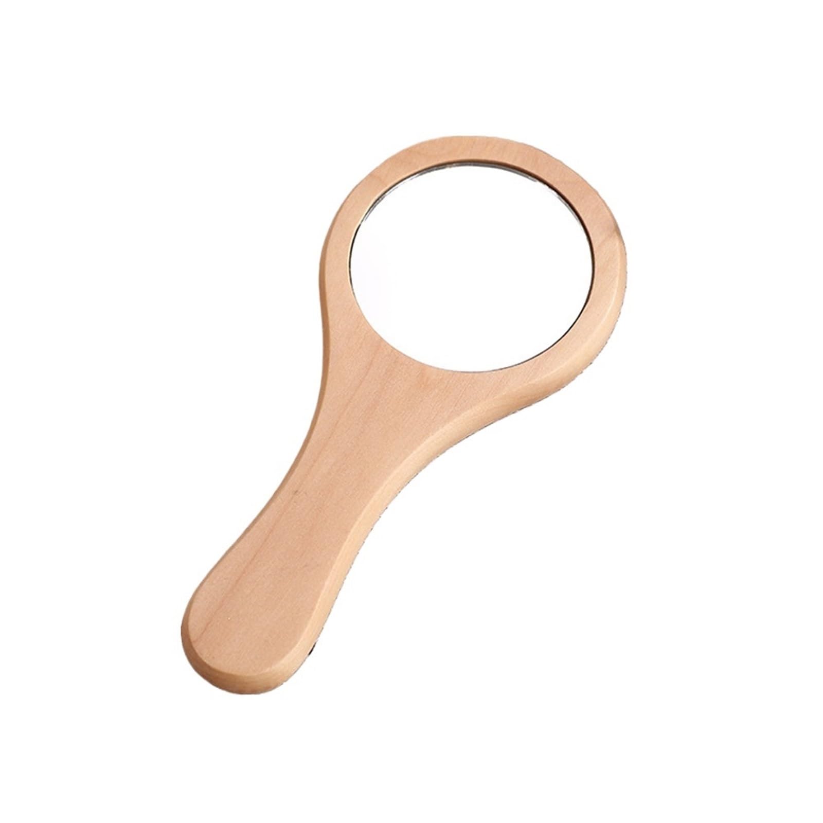 IULGFSC Handheld mirror， Portable Handle Round Cosmetic With Single