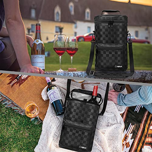 Opux 2 Bottle Wine Bag Tote Carrier thumb #6