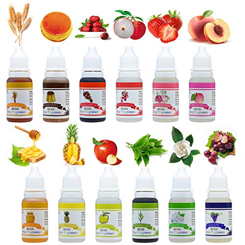 Soap Fragrance Oil - 12 Liquid Soap Scents Set for Bath Bomb Making