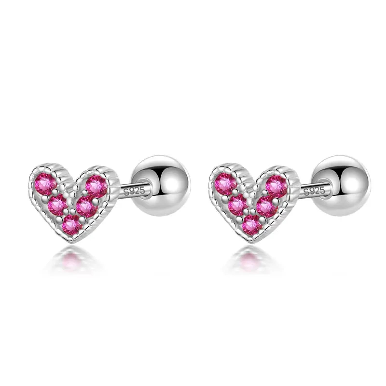 Boucles d'oreilles cœur pour mariage champêtre et cortège