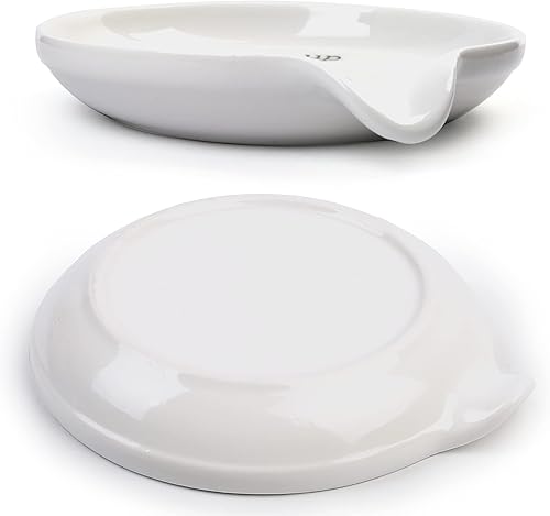 Miniatura 5 de LotFancy Soporte de cuchara grande de cerámica para estufa, 5.2 pulgadas, soporte para espátula para encimera de cocina, soporte para utensilios