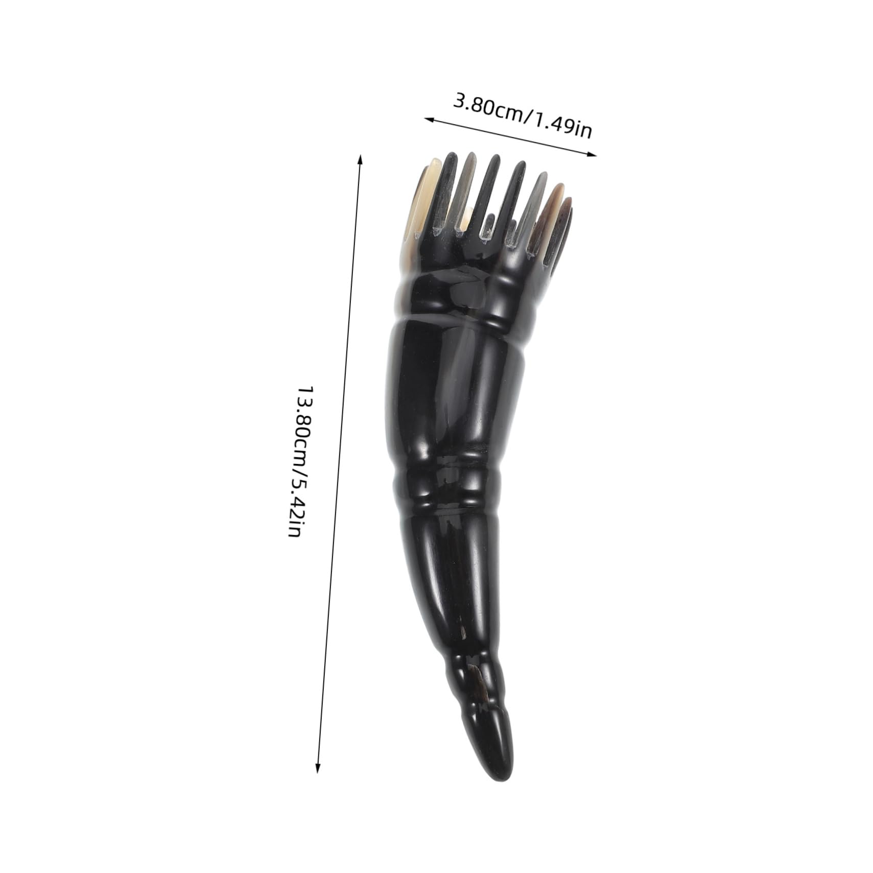 Ipetboom Head Comb Buffalo Horn Massager Natural Material Static- Hair Smoothing Tool
