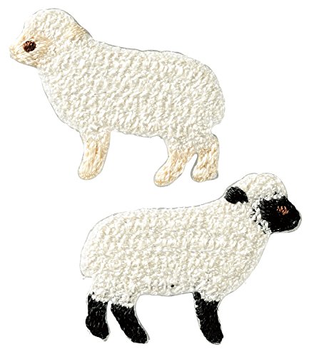 Coucou moutons Hamanaka H457-893 patch thermocollant écusson broderie - 2