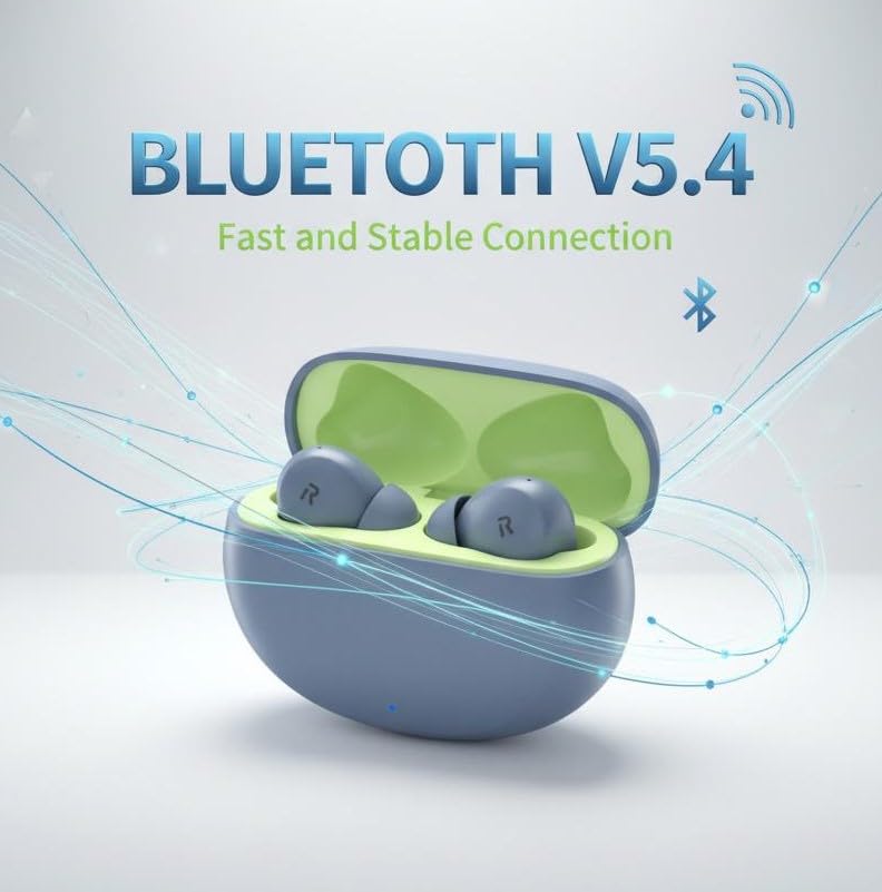 Image of NORD Buds 3 Truly Wireless in Ear Earbuds with 50H Playtime, AI-ENC Mic, 45ms Low Latency Gaming, 13mm Bass Drivers, Type-C Fast Charging, Made in India, Touch Controls, IPX5 Ear Buds (Blue)