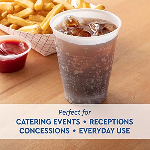 Supellectilem 12 oz Plastic Cups Disposable - 300 Value Pack | Clear Translucent Disposable Cold Plastic Cups | Premium Quality Shatter Resistant Party Water Cups