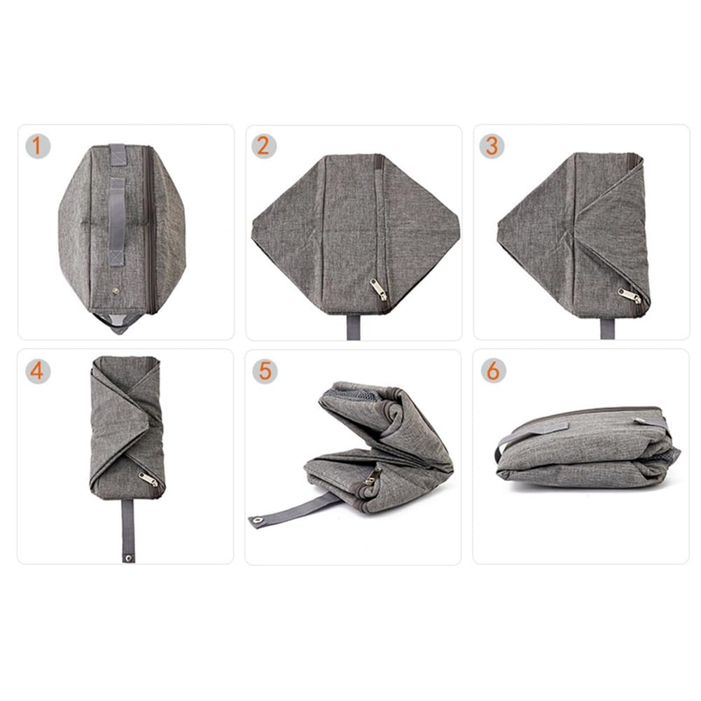 Ginobili Foldable Cat for Travel Litter Tray Leakproof with Zipped Lid Portable Cat Toilet for Hotel Car Outdoors 30 X 30cm - Image 2
