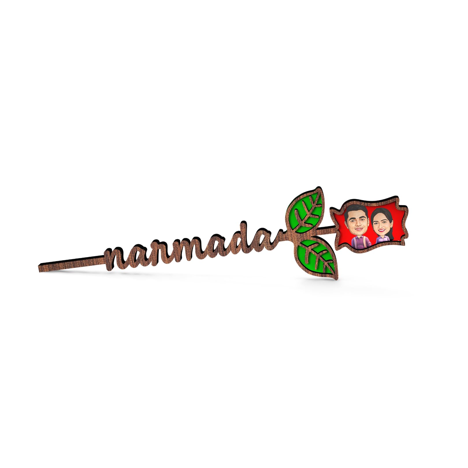 Avataar Studio Personalised Name Wooden Rose for Valentines Day Gift for Girlfriend Boyfriend Gift for Husband Wife Gift Personalised Gift For Valentines Day Customised Photo Personalised Caricature