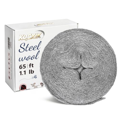 Image of Steel Wool Mice Control, 65FT(1.1LB)#3 Steel Wool, Keep Mouse Away from Holes, Barrier and Gap Filler for Home, Wall, Garden, Kitchen, Pipeline in Garage, Coarse