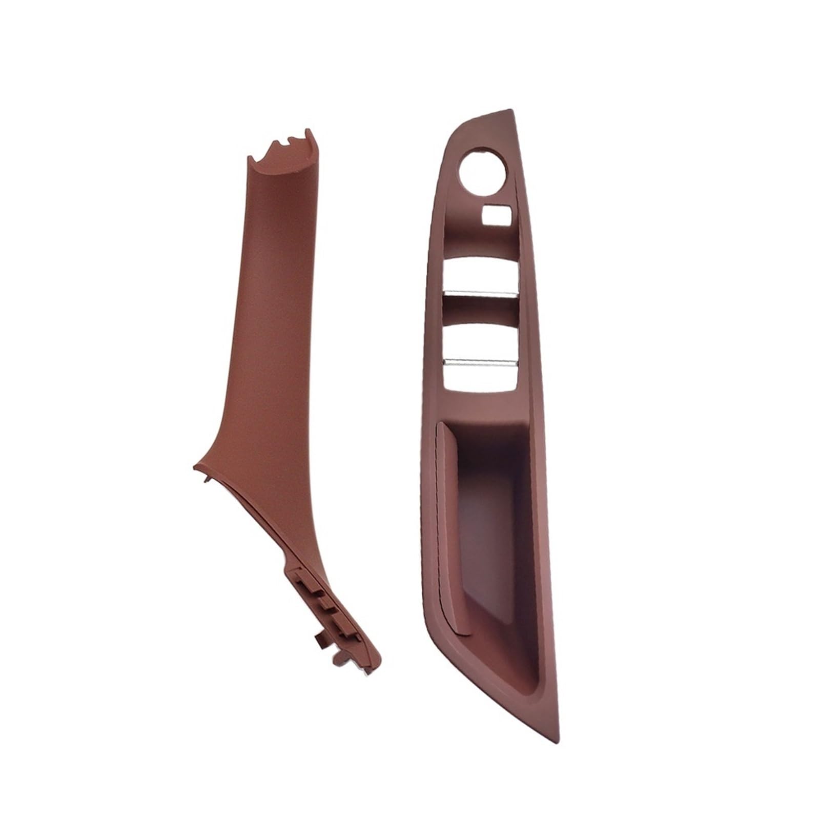 OEXRIGRU Car Interior Door Handles for BMW F10 F11 F18 520 523 525 RHD Right Hand Driver Car Interior Door Window Switch Cover(RHD Redbrown 2pcs)
