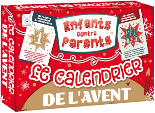 KANGUR Jeu de Cartes pour la Famille Jeu Éducatif Jeu de Plateau Quiz pour Enfants et Adultes sur Noël l'Avent Jeu de Société | 48 Cartes | Enfants contre...