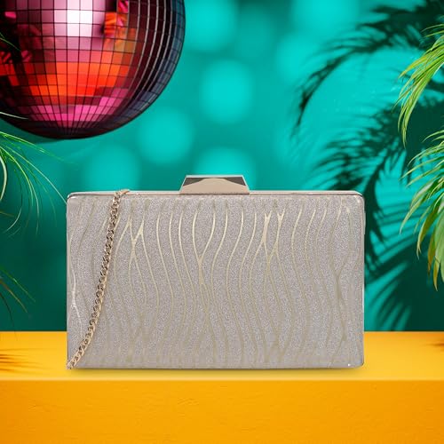 Image of Metro Women Fashion PU Soft Body Lock closure Solid Clutches